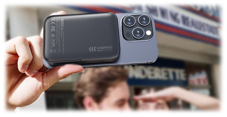Choetech magnetická bezdrátová powerbanka 5000- 4
